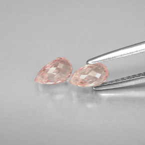 Zaffiro naturale rosa da  ct, briolette, VS
