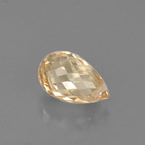 Zaffiro naturale giallo da 1,12 ct, briolette, VS