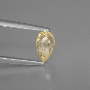Zaffiro naturale giallo da 1,07 ct, briolette, VS
