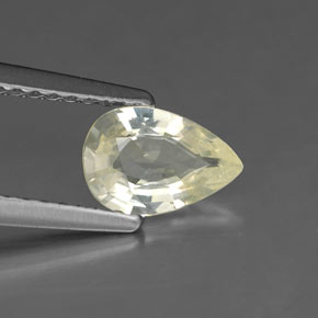 Zaffiro naturale giallo da 0,81 ct, taglio a pera, VS