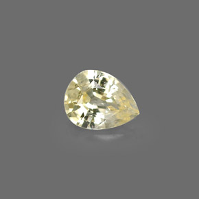 Zaffiro naturale giallo da 0,44 ct, taglio a pera, VVS