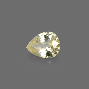 Zaffiro naturale giallo da 0,44 ct, taglio a pera, VVS