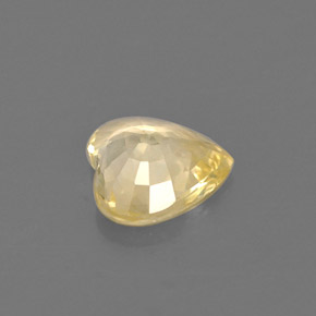 Zaffiro naturale giallo da 0,59 ct, a forma di cuore, VS