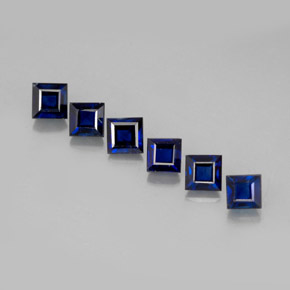 Zaffiro naturale blu da  ct, quadrato, VS