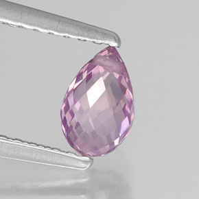 Zaffiro naturale rosa da 0,78 ct, briolette, VVS-VS