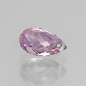 Zaffiro naturale rosa da 0,78 ct, briolette, VVS-VS
