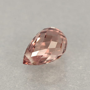 Zaffiro naturale rosa da 0,90 ct, briolette, VVS-VS