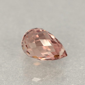 Zaffiro naturale rosa da 0,90 ct, briolette, VVS-VS