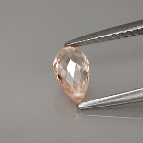 Zaffiro naturale giallo da 0,89 ct, briolette, VVS
