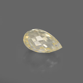 Zaffiro naturale giallo da 1,31 ct, briolette, VVS-VS
