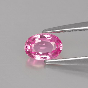 Zaffiro naturale rosa da 0,55 ct, taglio ovale, VS