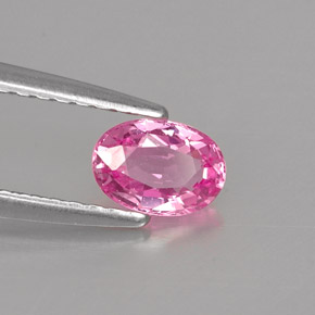 Zaffiro naturale rosa da 0,55 ct, taglio ovale, VS