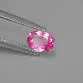 Zaffiro naturale rosa da 0,52 ct, taglio ovale, VS