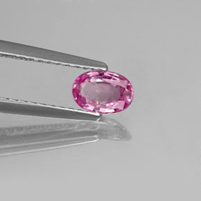 Zaffiro naturale rosa da 0,46 ct, taglio ovale, VVS