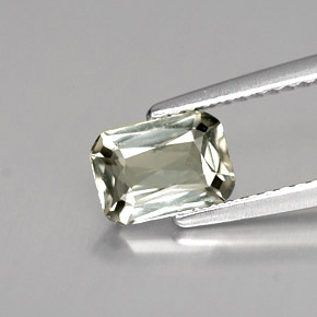 Zaffiro naturale verde da 1,12 ct, taglio smeraldo, VVS-VS