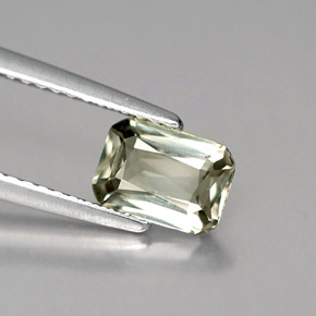 Zaffiro naturale verde da 1,12 ct, taglio smeraldo, VVS-VS