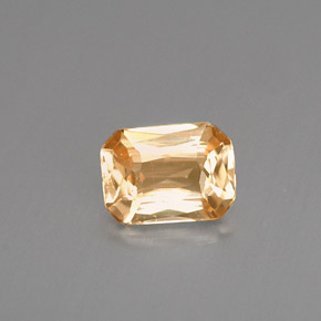 Zaffiro naturale arancione da 1,12 ct, taglio smeraldo, VVS-VS