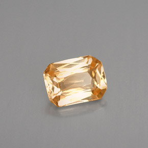 Zaffiro naturale arancione da 1,12 ct, taglio smeraldo, VVS-VS