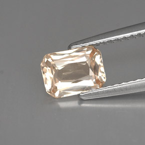 Zaffiro naturale arancione da 1,20 ct, taglio smeraldo, VVS