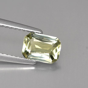 Zaffiro naturale verde da 1,03 ct, taglio smeraldo, VVS