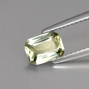 Zaffiro naturale verde da 1,03 ct, taglio smeraldo, VVS