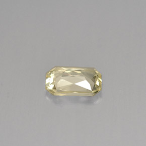 Zaffiro naturale giallo da 0,77 ct, taglio smeraldo, VVS