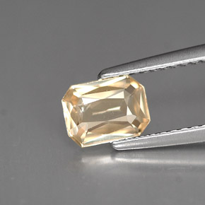 Zaffiro naturale arancione da 0,86 ct, taglio smeraldo, VS
