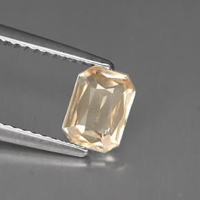 Zaffiro naturale arancione da 0,86 ct, taglio smeraldo, VS