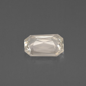 Zaffiro naturale bianco da 0,87 ct, taglio smeraldo, VVS-VS