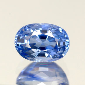 Zaffiro naturale blu da 1,34 ct, taglio ovale, VVS
