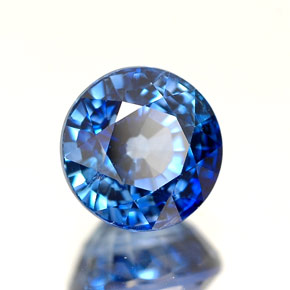 Zaffiro naturale blu da 1,60 ct, taglio rotondo, VS-SI