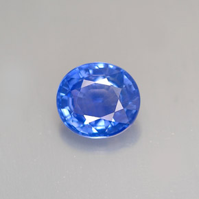 Zaffiro naturale blu da 1,30 ct, taglio ovale, VS