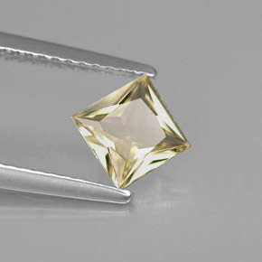Zaffiro naturale giallo da 0,82 ct, quadrato, VVS