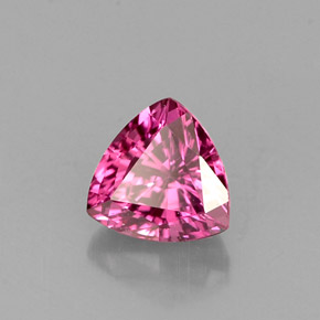 Zaffiro naturale rosa da 0,71 ct, trillion, VVS