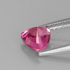 Zaffiro naturale rosa da 0,71 ct, trillion, VVS