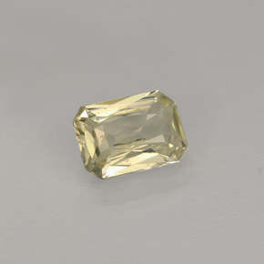 Zaffiro naturale giallo da 0,90 ct, taglio smeraldo, VS-SI