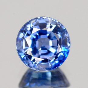 Zaffiro naturale blu da 1,83 ct, taglio rotondo, IF