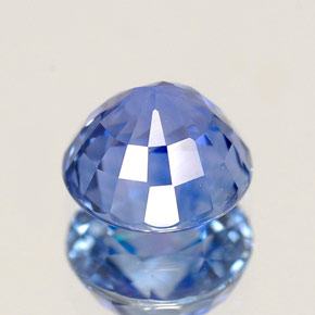 Zaffiro naturale blu da 1,83 ct, taglio rotondo, IF