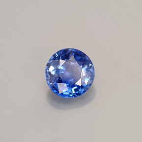 Zaffiro naturale blu da 0,93 ct, taglio rotondo, VS