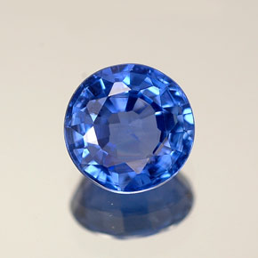 Zaffiro naturale blu da 0,99 ct, taglio rotondo, VS