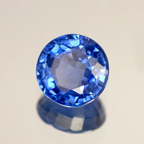 Zaffiro naturale blu da 0,99 ct, taglio rotondo, VS