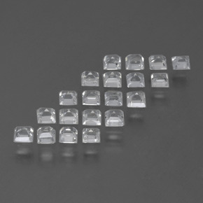 Zaffiro naturale bianco da 1,80 ct, quadrato, VVS-VS