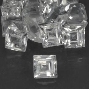 Zaffiro naturale bianco da 1,69 ct, quadrato, VVS-VS