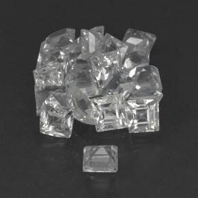 Zaffiro naturale bianco da 1,69 ct, quadrato, VVS-VS