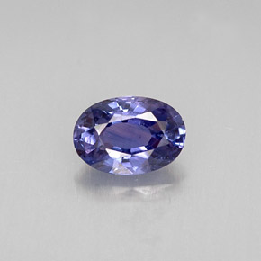 Zaffiro naturale blu da 0,57 ct, taglio ovale, VS