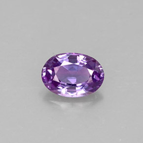 Zaffiro naturale viola da 0,57 ct, taglio ovale, VVS