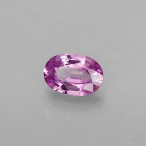 Zaffiro naturale porpora da 0,57 ct, taglio ovale, VVS-VS