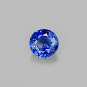 Zaffiro naturale blu da 0,60 ct, taglio rotondo, VS-SI