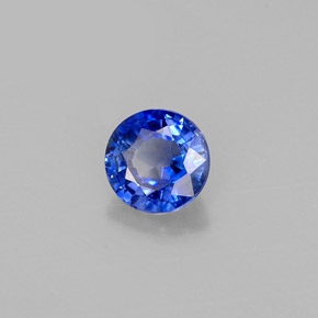 Zaffiro naturale blu da 0,60 ct, taglio rotondo, VS-SI