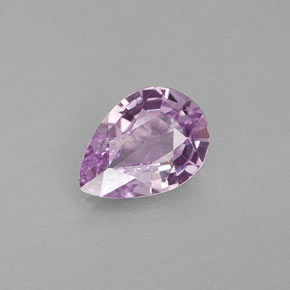 Zaffiro naturale viola da 0,39 ct, taglio a pera, VVS